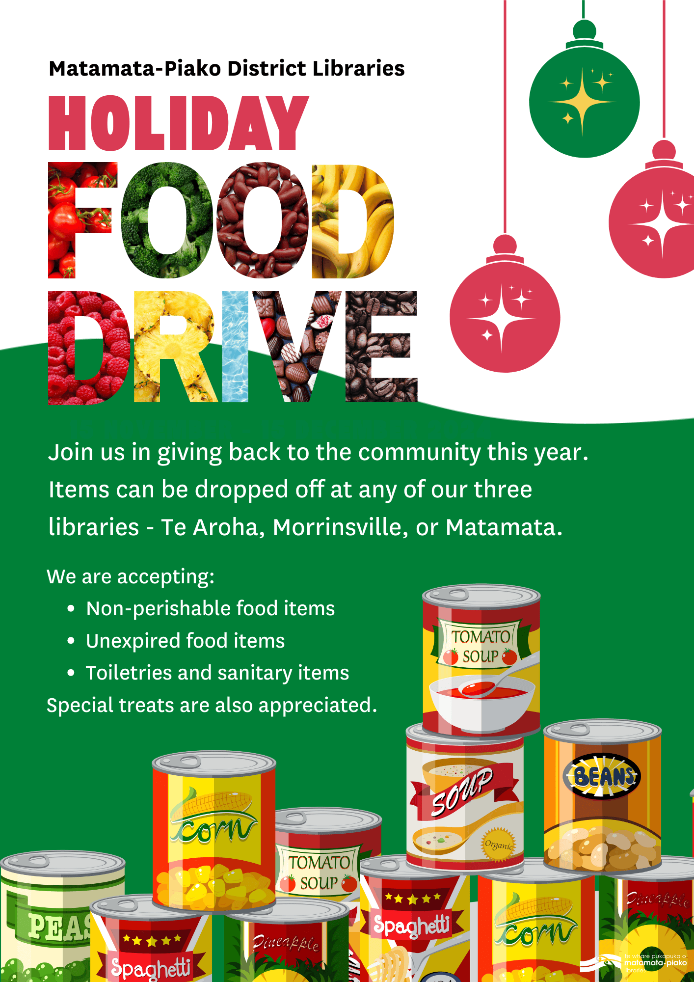 food drive poster 2024 