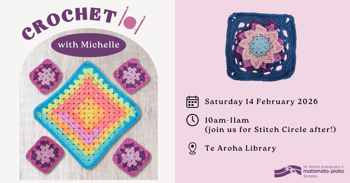 crochet 101 at Te Aroha Library beginners crochet