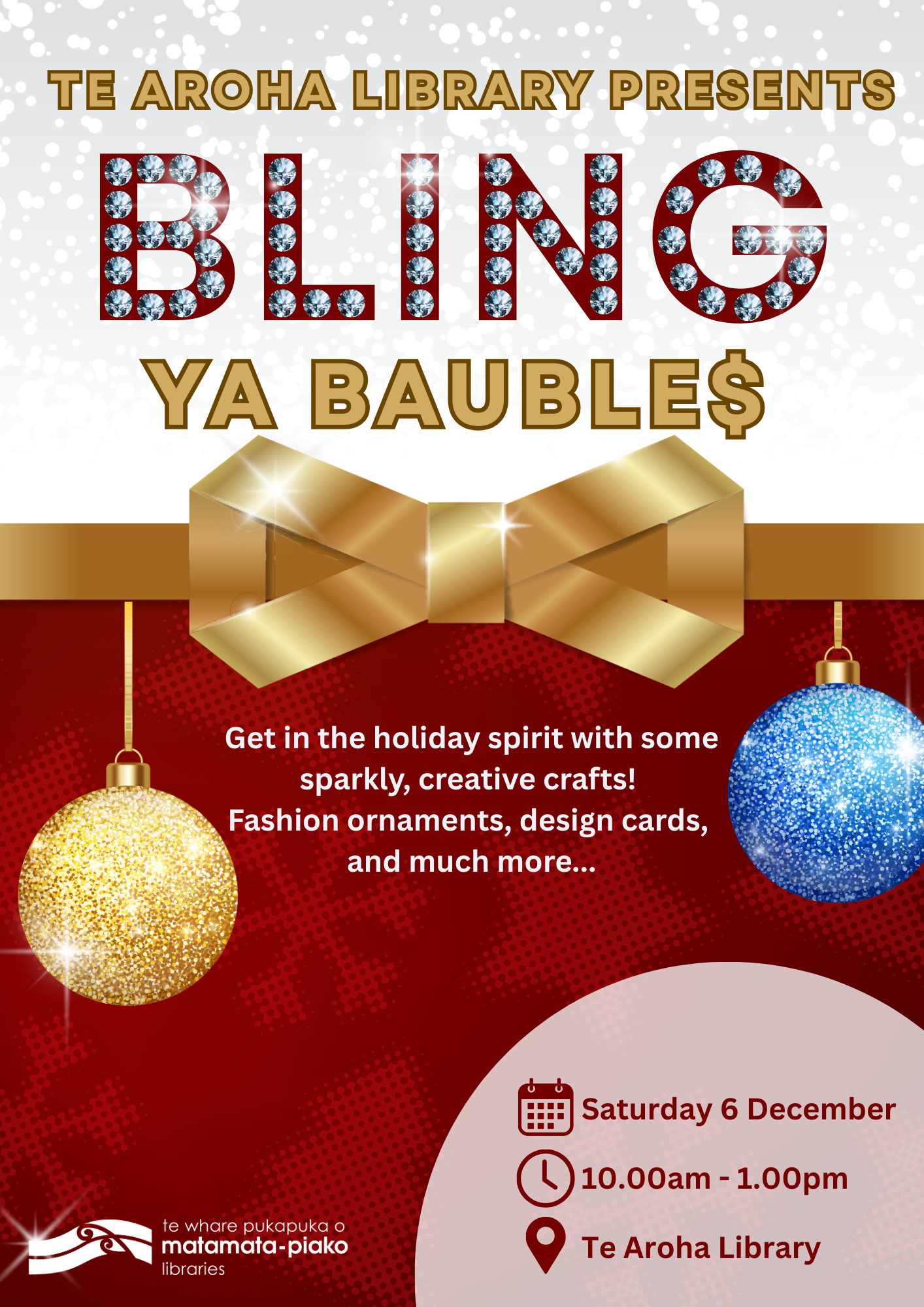 Te Aroha Christmas Bling ya baubles